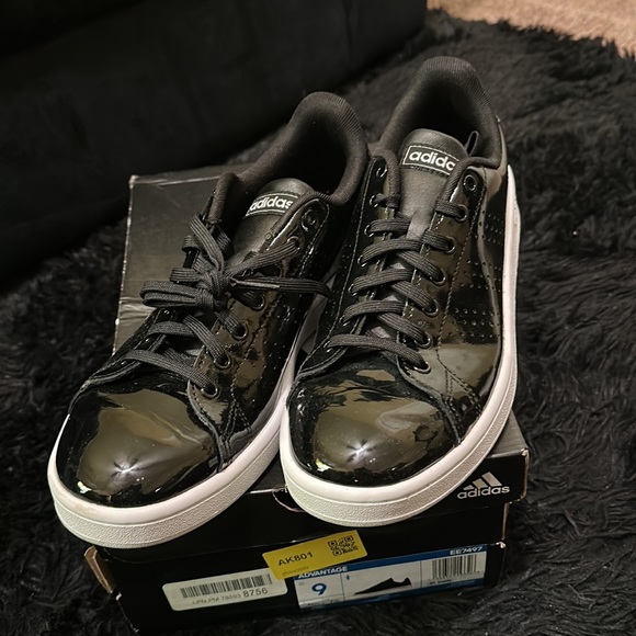WMNS) adidas Advantage 'Black Patent' EE7497 - Picture 8 of 8